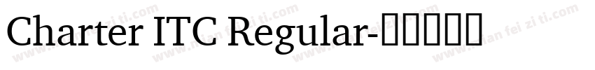 Charter ITC Regular字体转换